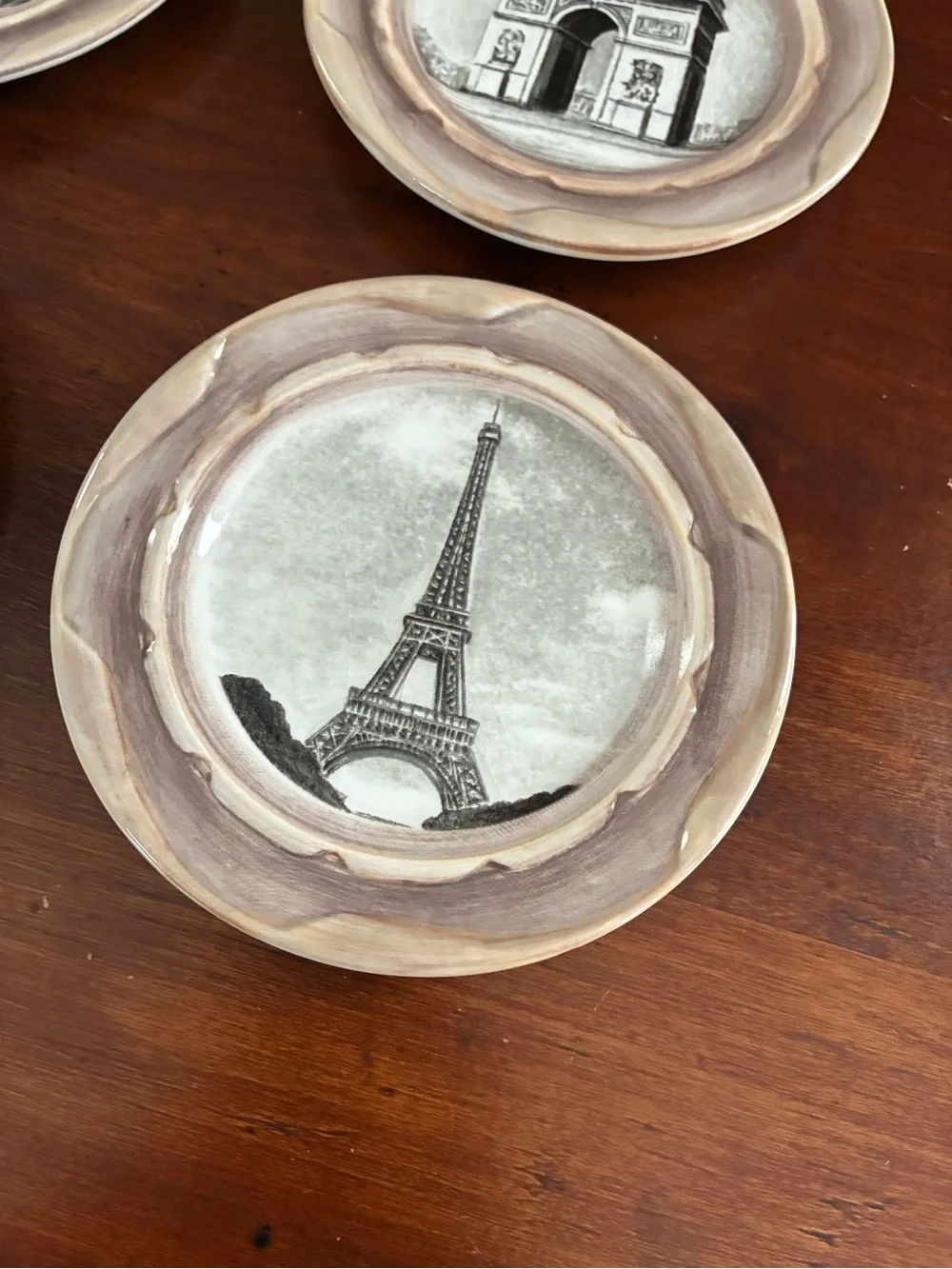 French landmarks mini plates set of 4